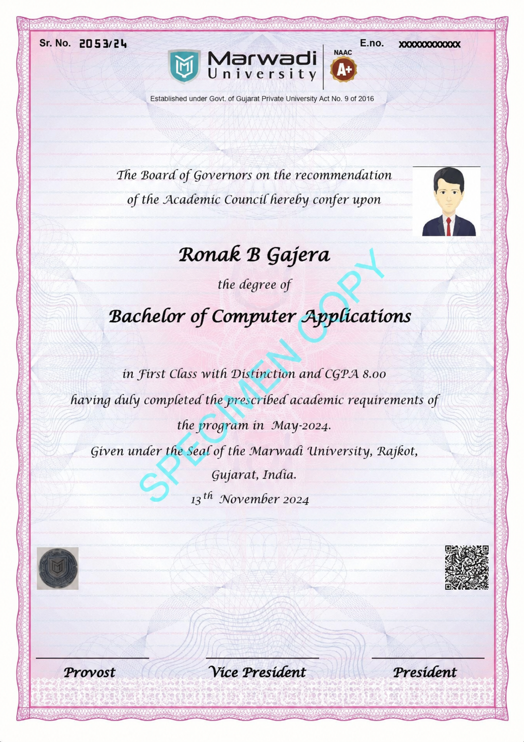 Certificate