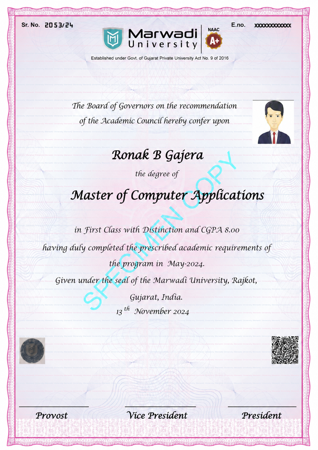 Certificate
